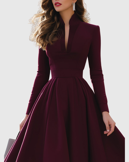 Avelina - V-Neck Midi Dress