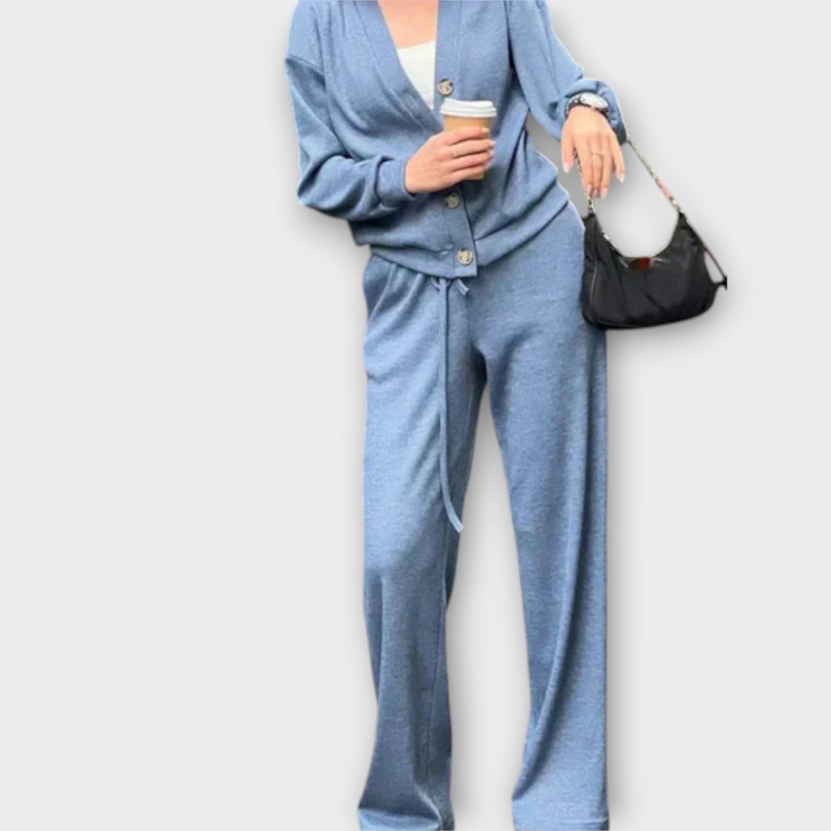 Chantal – Cardigan and Trousers Set