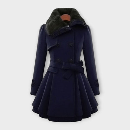 Emma – Elegant Coat with Faux Fur Collar