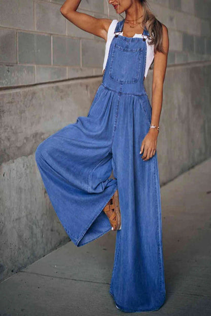 URA™ - Vintage Wide Leg Fashion Jumpsuit