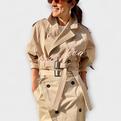 Lyra – Elegant Jacket and Midi Skirt with Pockets