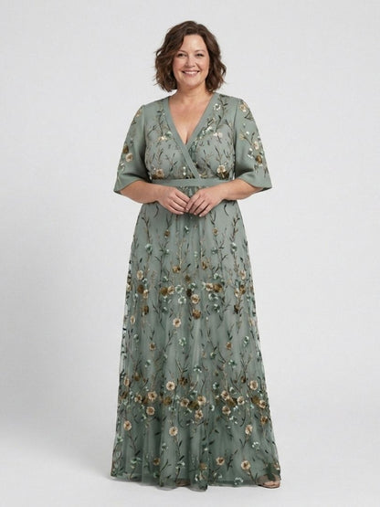 Diana - Floral V Neck Maxi Dress