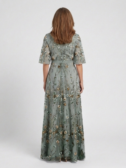 Diana - Floral V Neck Maxi Dress