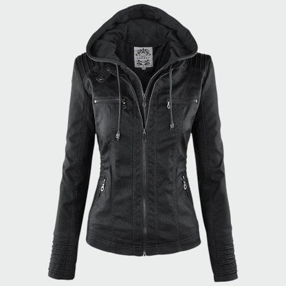 Gia - Leather Biker Jacket